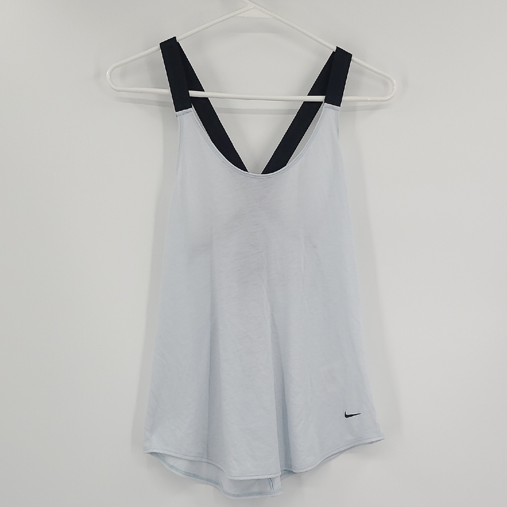 Nike White and Black Tank Top